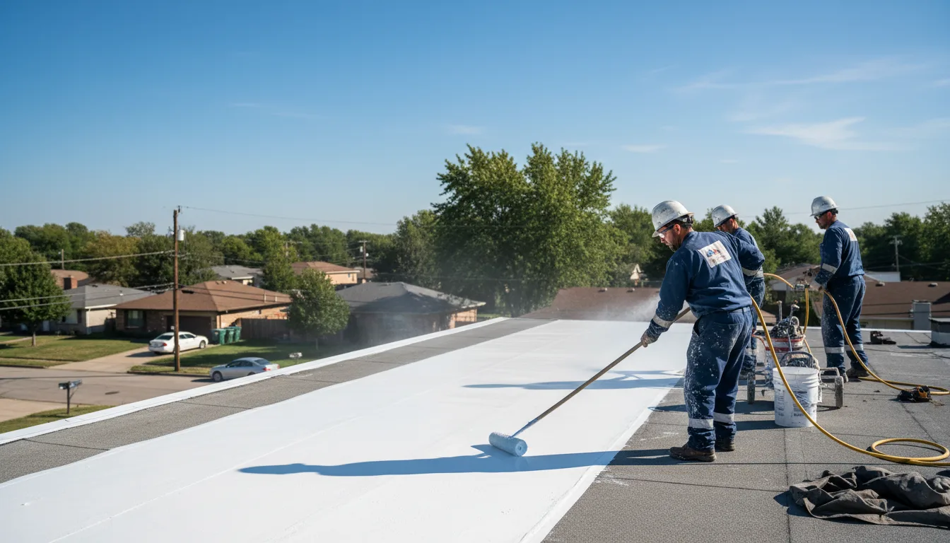 Commercial roof coating in Como, TX near me